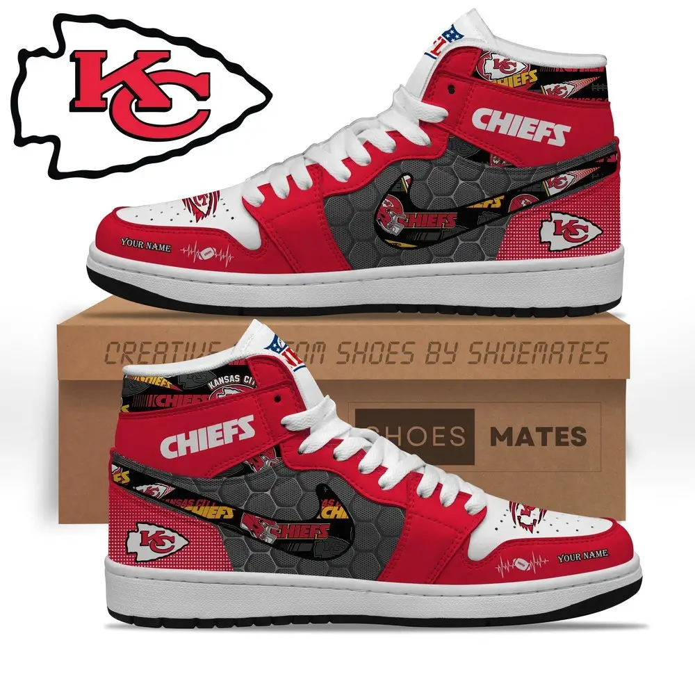 Kansas City Chiefs AJ1 High Top Shoes