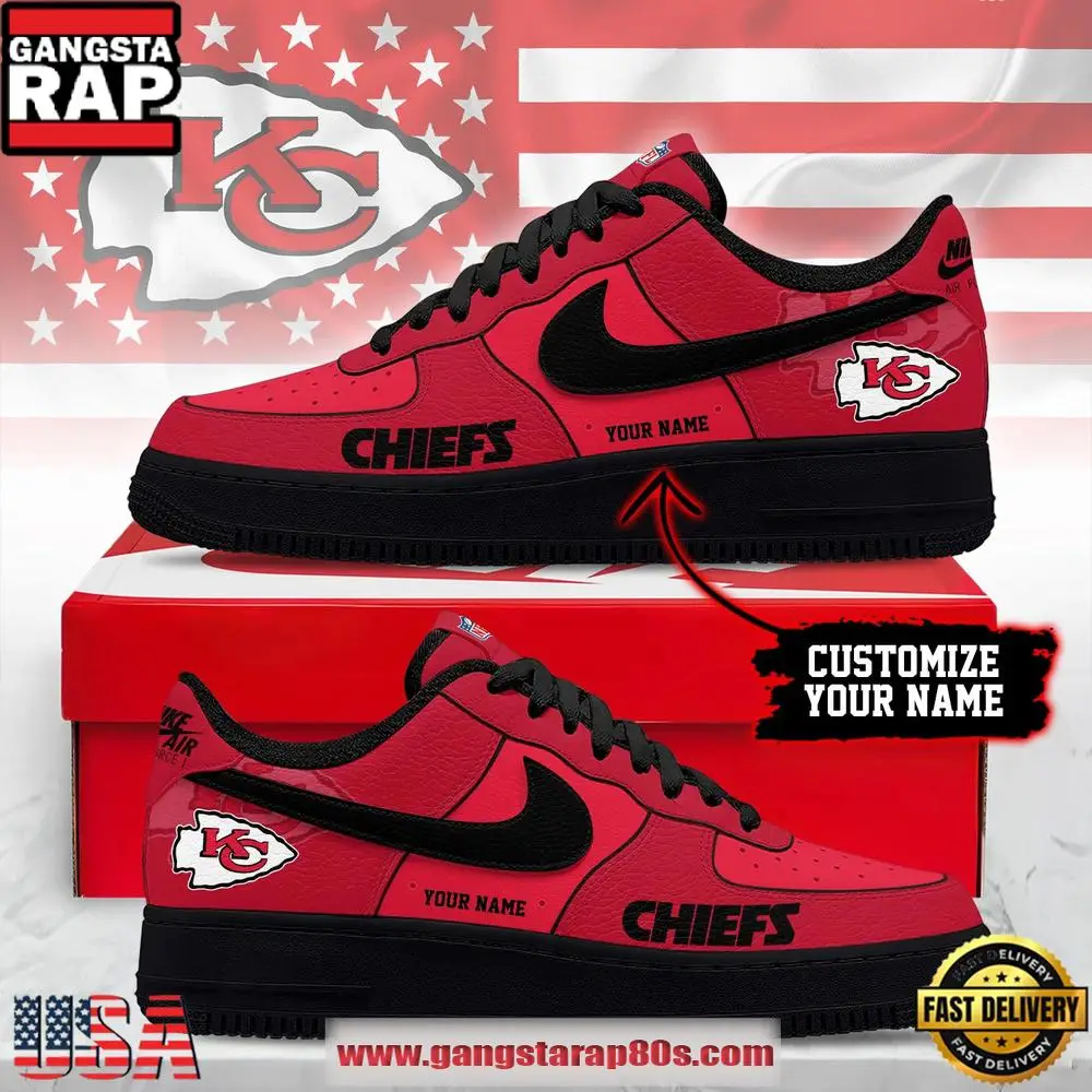 Kansas City Chiefs New 2026 Version NFL Custom Air Force 1 Running Sneakers Shoes
