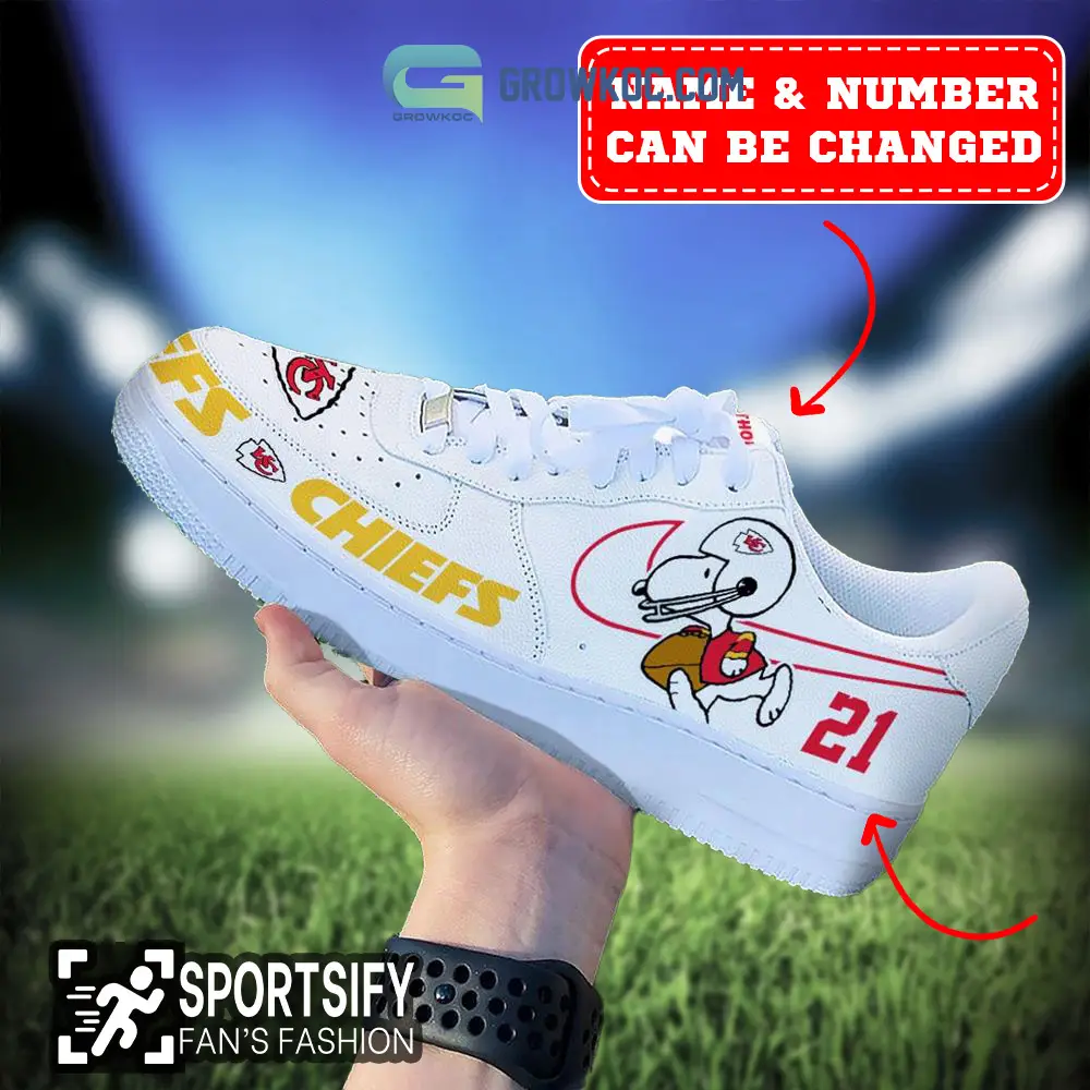 Kansas City Chiefs NFL Snoopy Personalized Air Force 1 Low Top Shoes Kansas City Chiefs NFL Snoopy Personalized Air Force 1 Low Top Shoes - Image 1