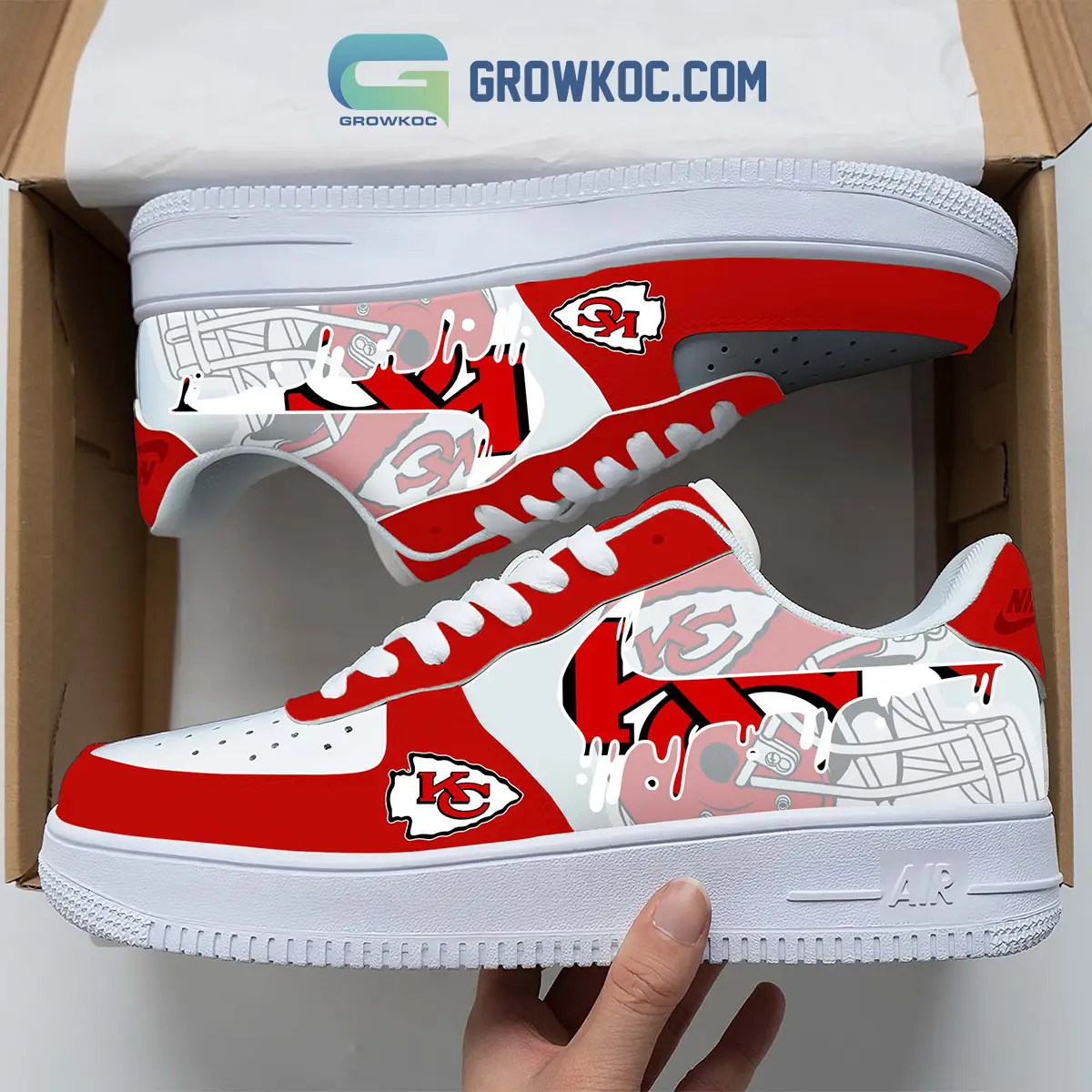 Kansas City Chiefs Team Logo Fan Air Force 1 Shoes