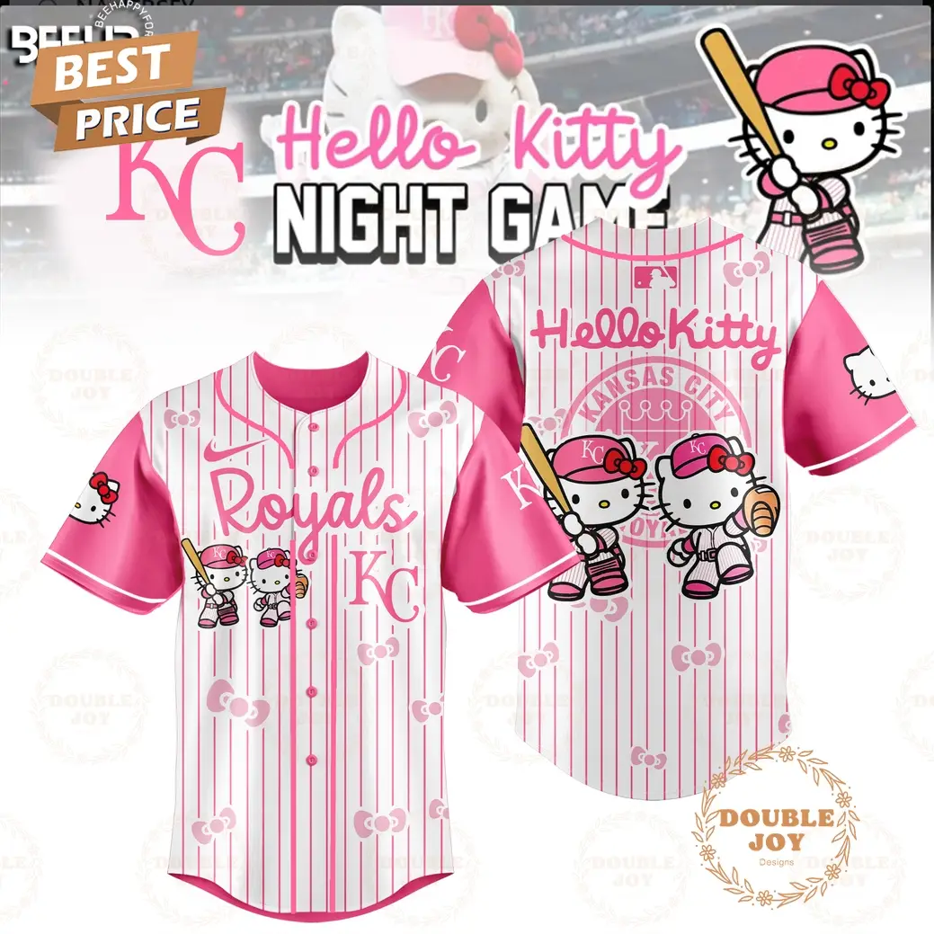Kansas City Royals 2025 Hello Kitty Night Game Limited Edition Baseball Jersey Kansas City Royals 2025 Hello Kitty Night Game Limited Edition Baseball Jersey - Image 1
