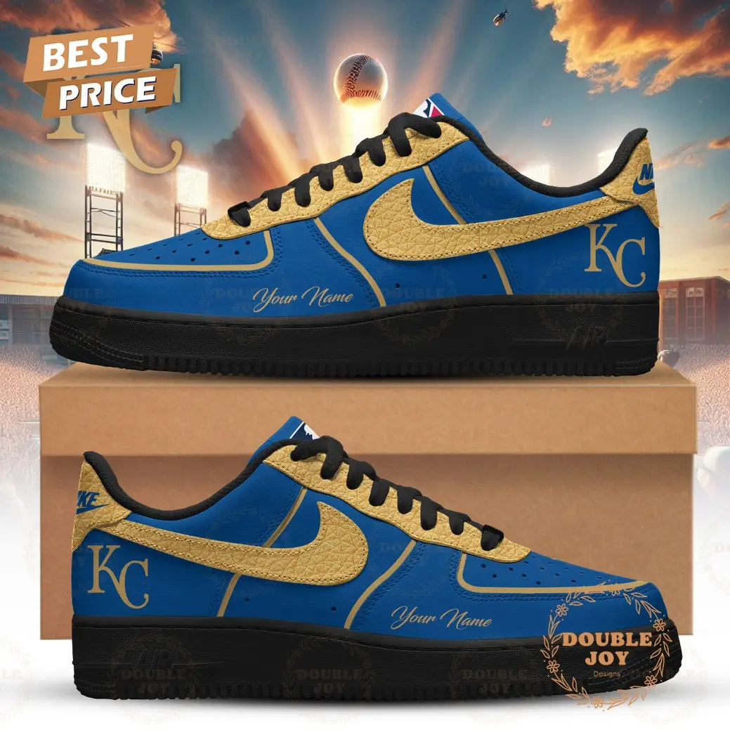Kansas City Royals 2026 Custom Name Air Force 1 Sneakers - Blue