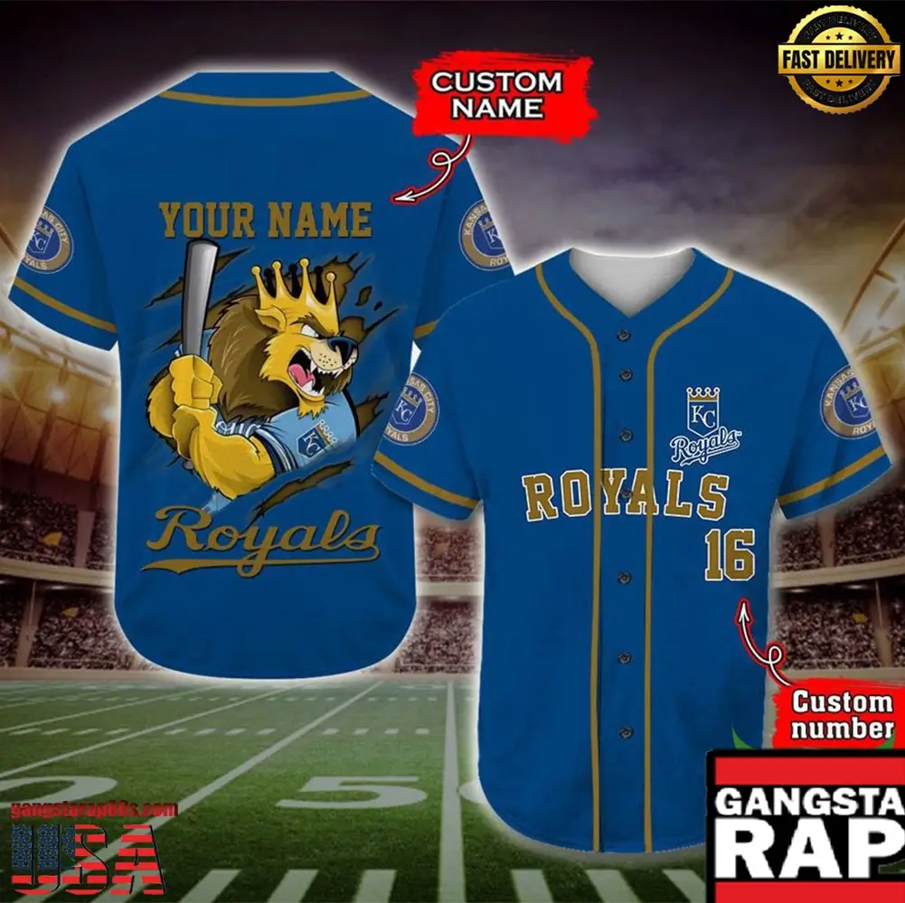 Kansas City Royals Baseball Jersey MLB Custom Name Number - MLB Fan Gifts