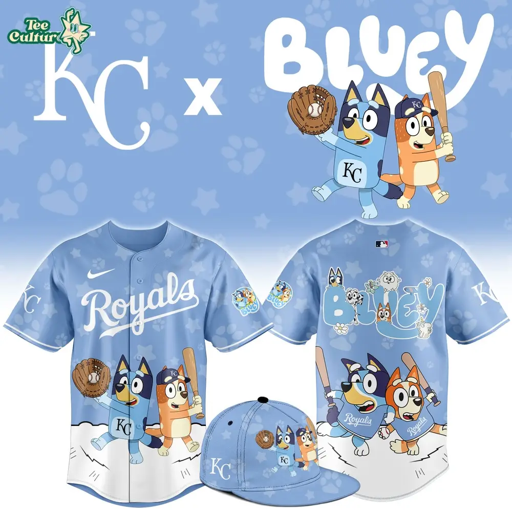 Kansas City Royals Bluey Night Game Special Baseball Jersey