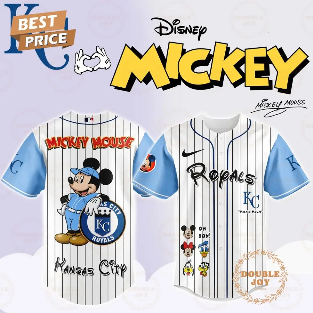 Kansas City Royals Disney Mickey Mouse 2025 Limited Edition Baseball Jersey Kansas City Royals Disney Mickey Mouse 2025 Limited Edition Baseball Jersey - Image 1