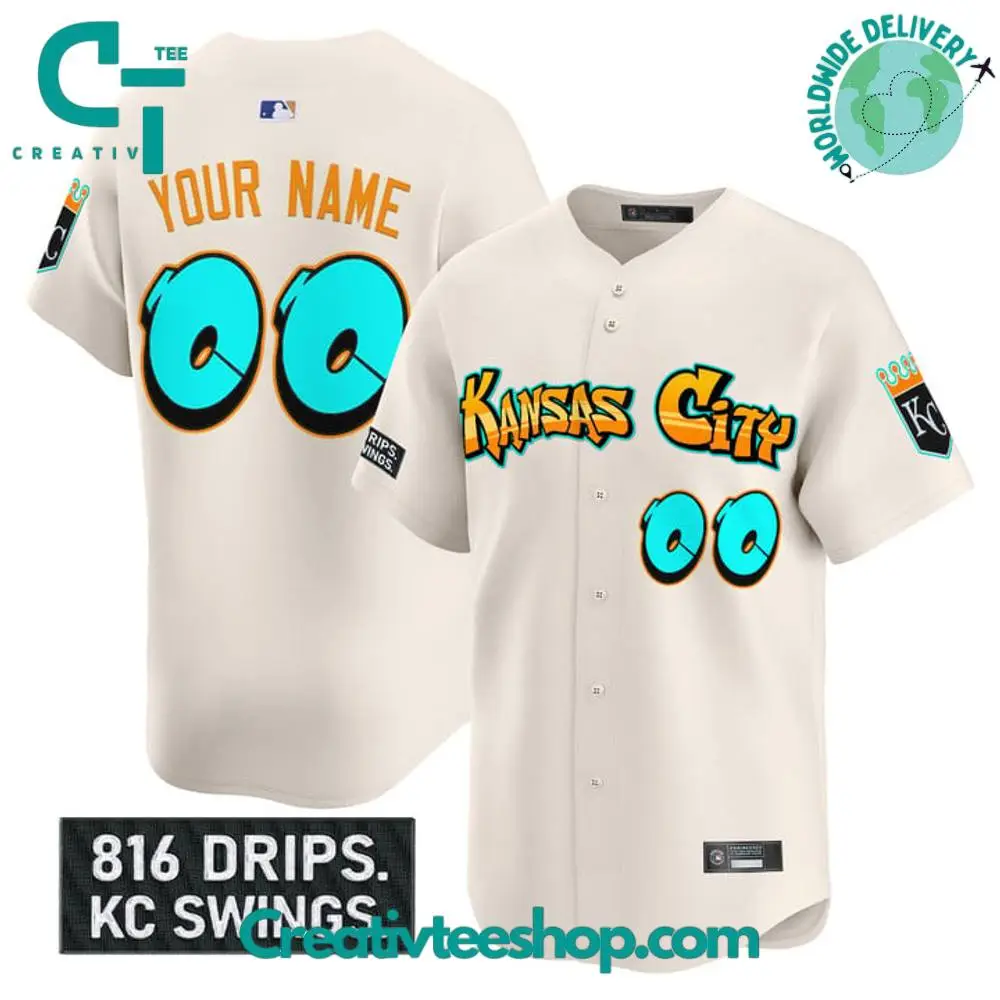Kansas City Royals 'Graffiti Crown Drop Edition' Special Baseball Jersey