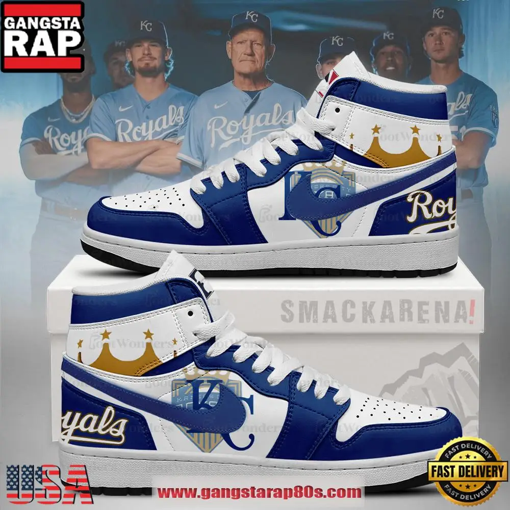 Kansas City Royals MLB Trending Sneakers Air Jordan 1 High Top Shoes