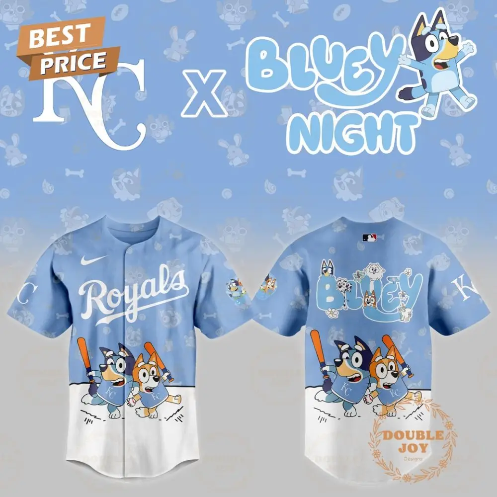 Kansas City Royals Mlb X Bluey Night 2025 Limited Edition Baseball Jersey Kansas City Royals Mlb X Bluey Night 2025 Limited Edition Baseball Jersey - Image 1
