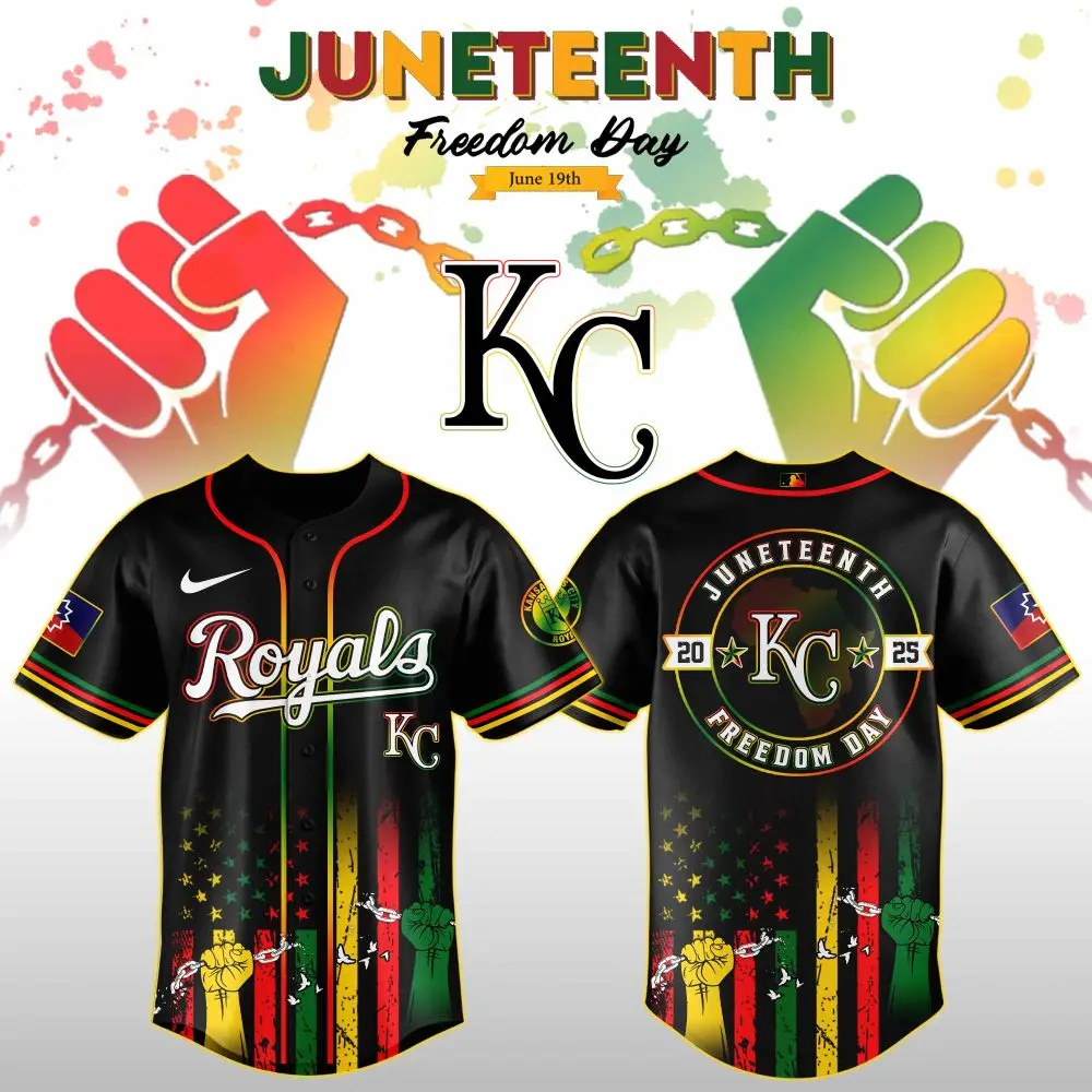 Kansas City Royals Mlb X Juneteenth Day Custom Baseball Jersey Edition Custom Baseball Jersey