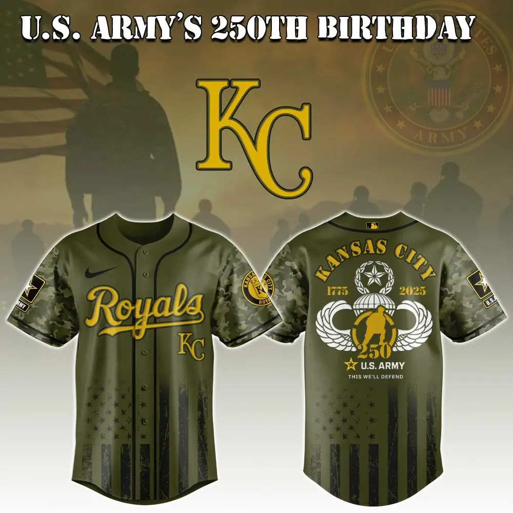 Kansas City Royals Mlb X U.S. Army This We'Ll Defend Custom Baseball Jersey