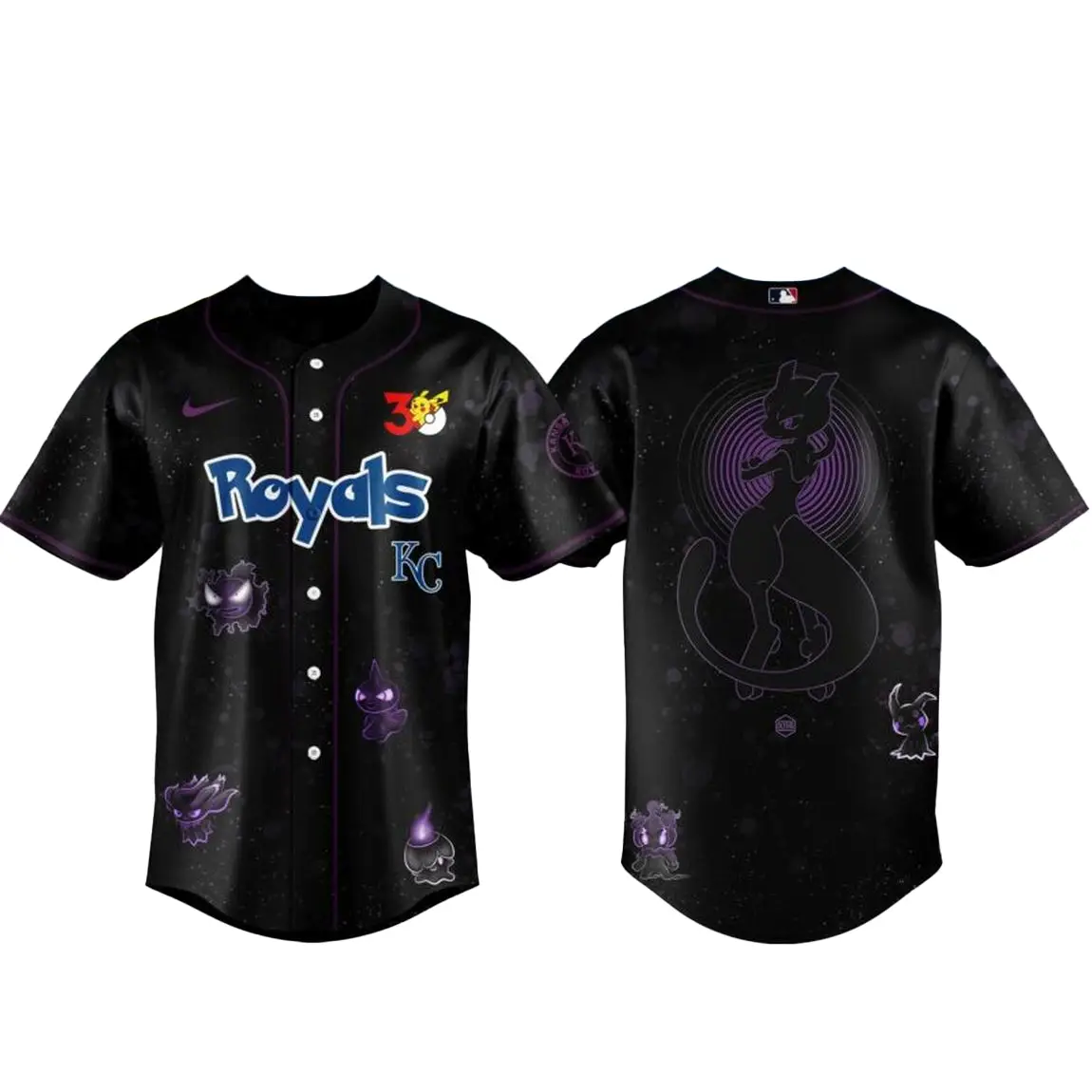 Kansas City Royals Pokemon 30th Anniversary 1996-2026 Baseball Jersey - Tazila