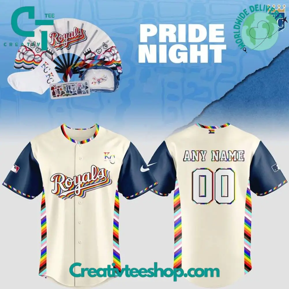 Kansas City Royals X Happy Pride Month 2025 Special Baseball Jersey Kansas City Royals X Happy Pride Month 2025 Special Baseball Jersey - Image 1