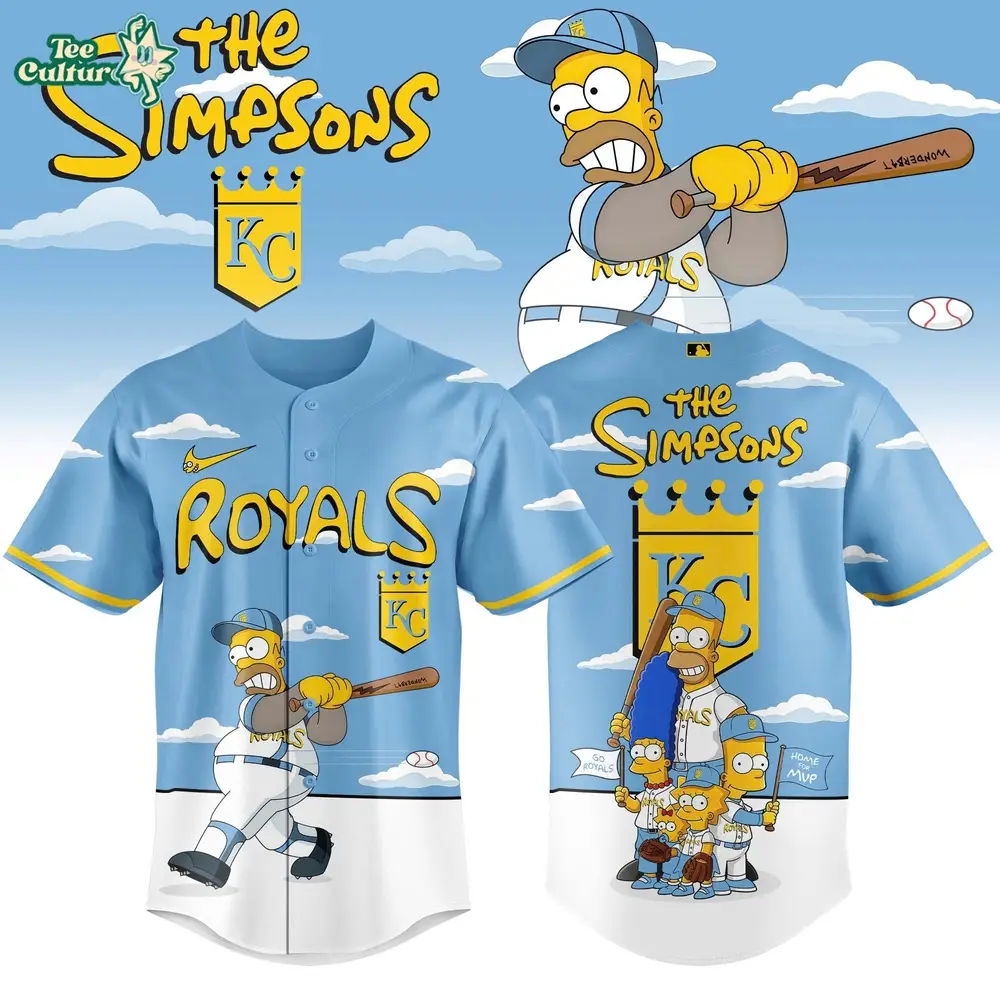 Kansas City Royals x The Simpsons 2026 Limited Edition Baseball Jersey Kansas City Royals x The Simpsons 2026 Limited Edition Baseball Jersey - Image 1