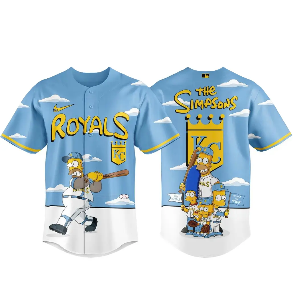 Kansas City Royals x The Simpsons 2026 Major Gameday Baseball Jersey - Tazila Kansas City Royals x The Simpsons 2026 Major Gameday Baseball Jersey - Tazila - Image 1