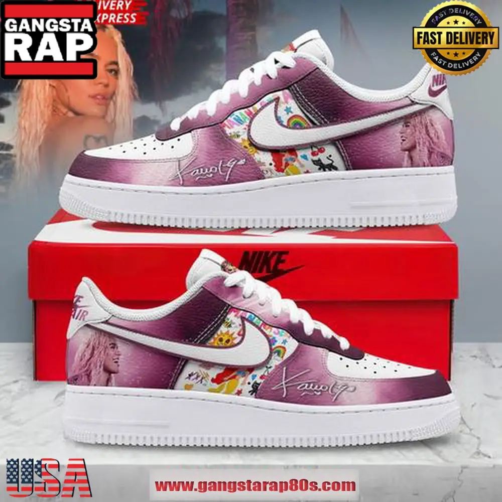Karol G Signature Limited Edition Air Force 1 Sneakers Shoes Karol G Signature Limited Edition Air Force 1 Sneakers Shoes - Image 1