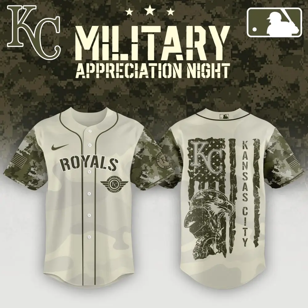 Kc Royals Military Appreciation Jersey - Limited Edition Camo Baseball Shirt