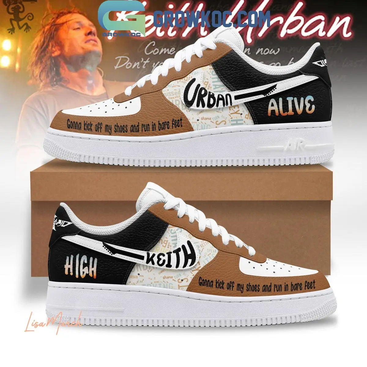 Keith Urban Gonna Kick Off My Shoes And Run In Bare Feet Air Force 1 Shoes
