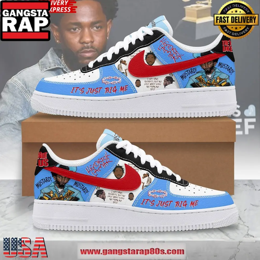 Kendrick Lamar Grammy Special Edition Air Force 1 Running Sneakers Shoes Kendrick Lamar Grammy Special Edition Air Force 1 Running Sneakers Shoes - Image 1