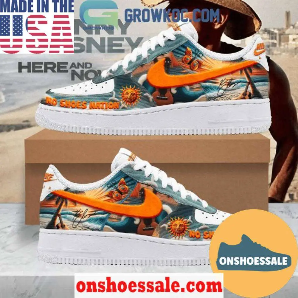 Kenny Chesney In The Beach No Shoes Nation Air Force 1 Shoes, Gift For Fans - Best Gift Shoes