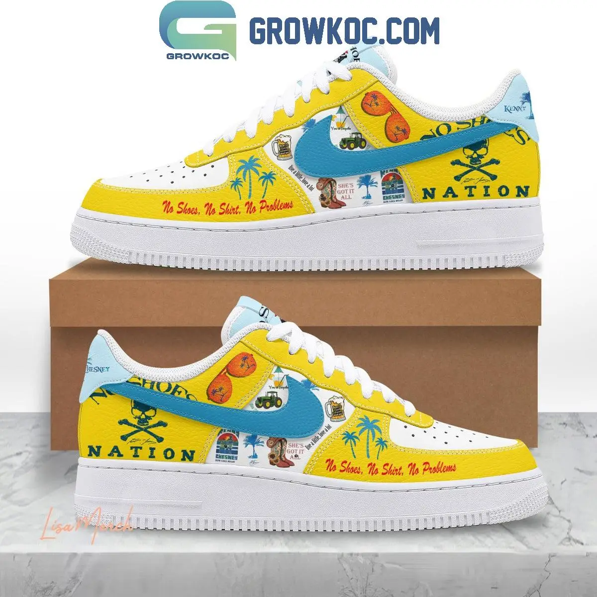 Kenny Chesney No Shoe No Shirt All Party 2025 Air Force 1 Shoes