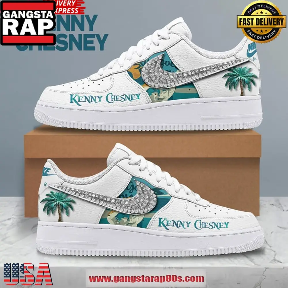 Kenny Chesney x Nike Limited Edition Air Force 1 Sneakers Shoes Kenny Chesney x Nike Limited Edition Air Force 1 Sneakers Shoes - Image 1
