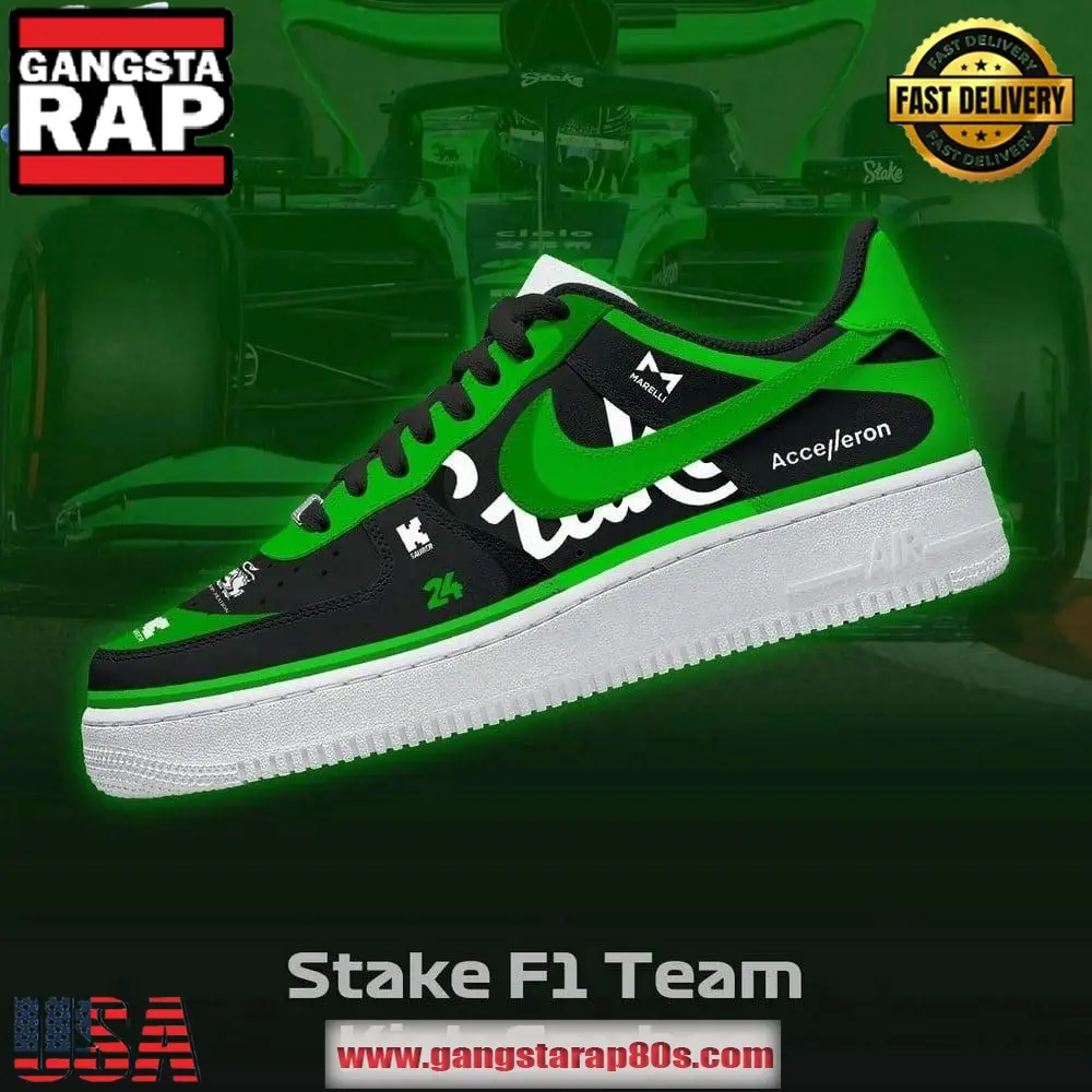 Kick Sauber Formula 1 Stake Air Force 1 Running Sneakers Shoes Kick Sauber Formula 1 Stake Air Force 1 Running Sneakers Shoes - Image 1