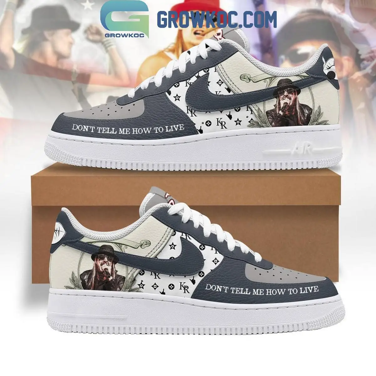 Kid Rock Don?t Tell Me How To Live Air Force 1 Shoes Kid Rock Don?t Tell Me How To Live Air Force 1 Shoes - Image 1