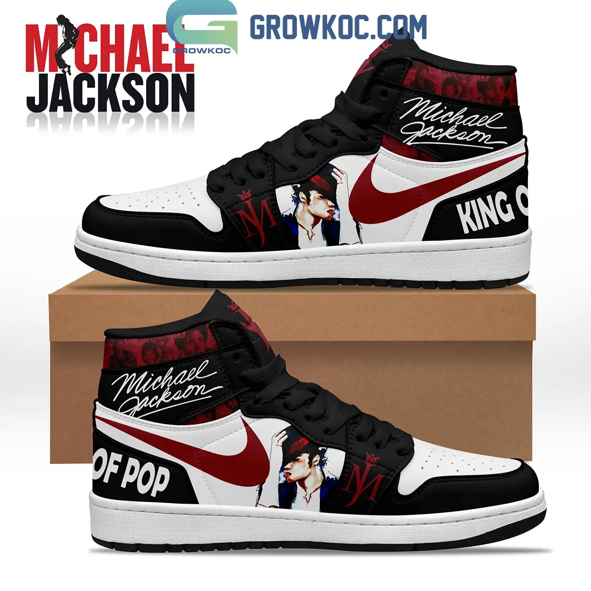 King Of Pop Michael Jackson Air Jordan 1 Shoes King Of Pop Michael Jackson Air Jordan 1 Shoes - Image 1