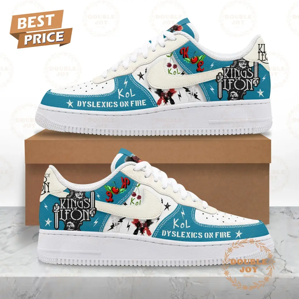 Kings Of Leon Rock Band Dyslexics On Fire "Kol" Air Force 1 Sneakers