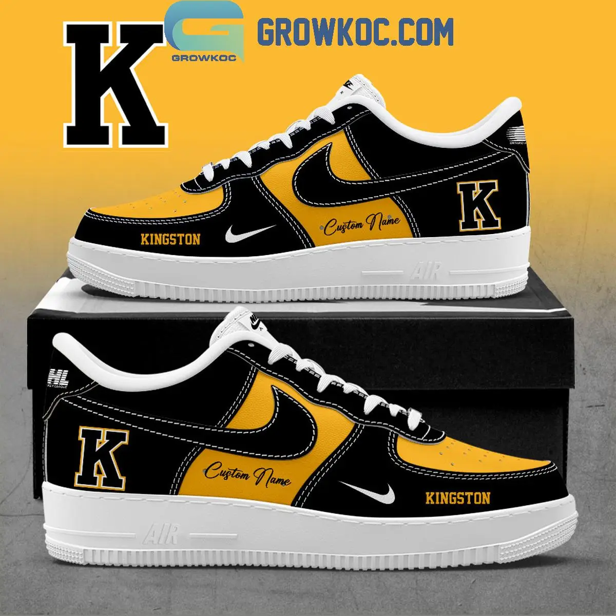 Kingston Frontenacs Hockey Custom Air Force 1 Shoes