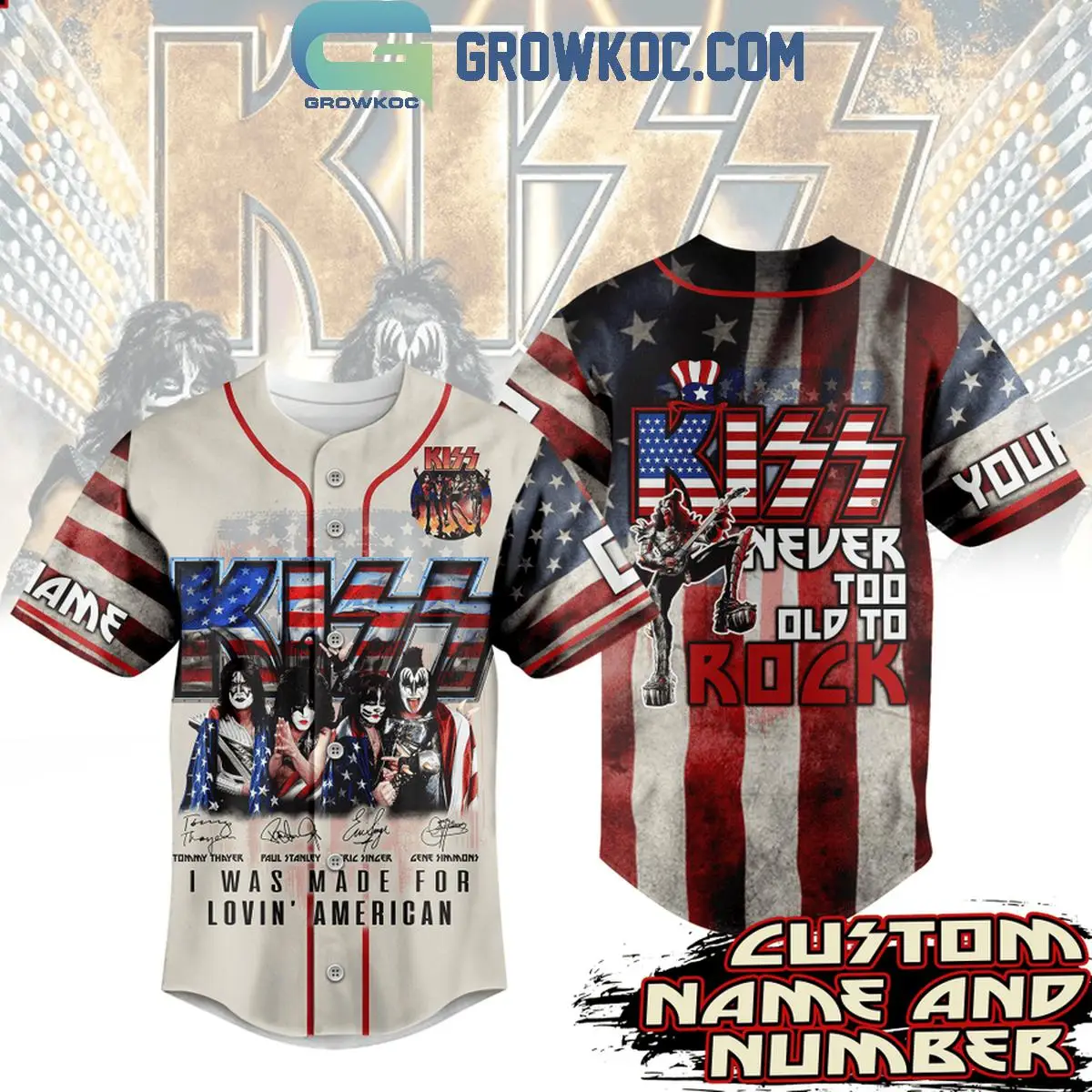 Kiss I Was Made For Lovin' American Personalized Baseball Jersey