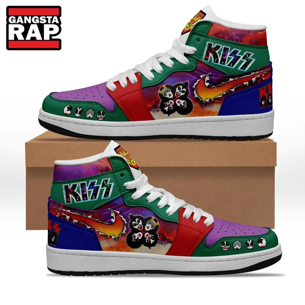 Kiss Music Fans Gift Air Jordan 1 Hightop Shoes Kiss Music Fans Gift Air Jordan 1 Hightop Shoes - Image 1