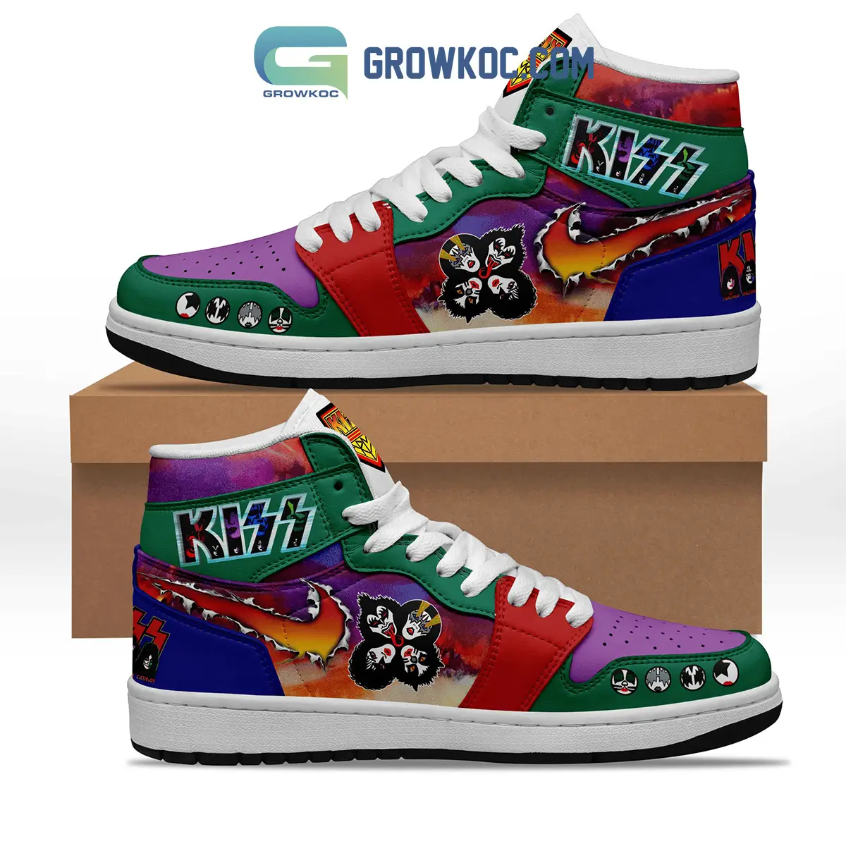Kiss Rock Band Air Jordan 1 Shoes