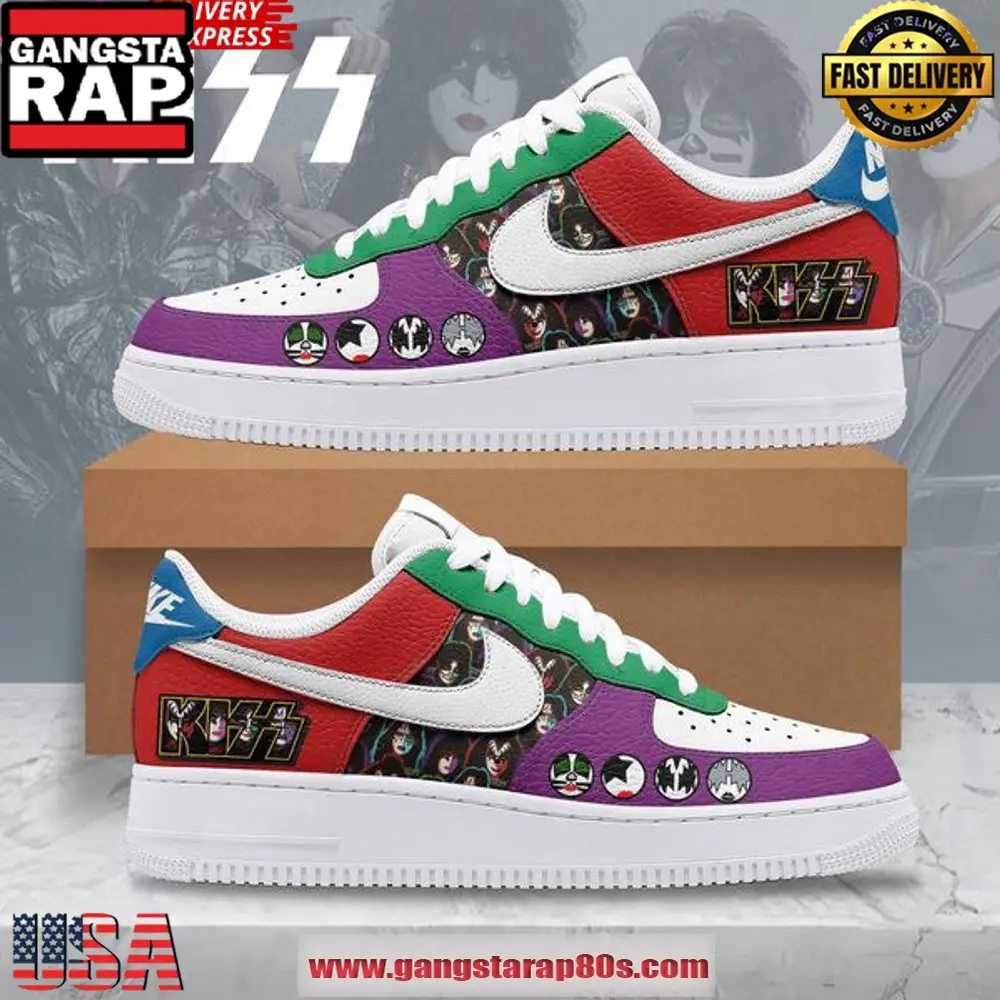 Kiss Rock Band New Design Air Force 1 Sneakers Shoes Kiss Rock Band New Design Air Force 1 Sneakers Shoes - Image 1