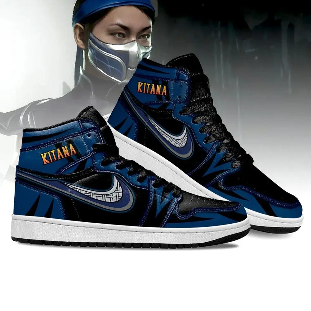 Kitana Fans Mortal Kombat AJ1 High Top Shoes