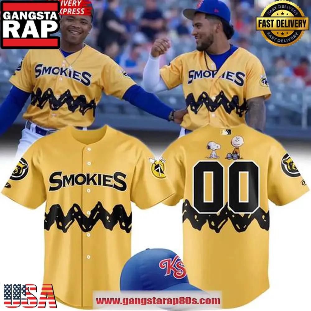 Knoxville Smokies x Peanuts 2025 Limited Edition Custom Baseball Jersey Shirt