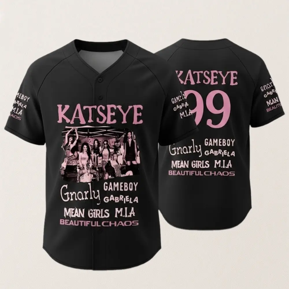 Kpop Band Katseye Inspired Baseball Jersey - Tazila