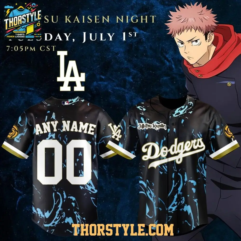 La Dodgers X Jujutsu Kaisen Night 2026 Personalized Baseball Jersey