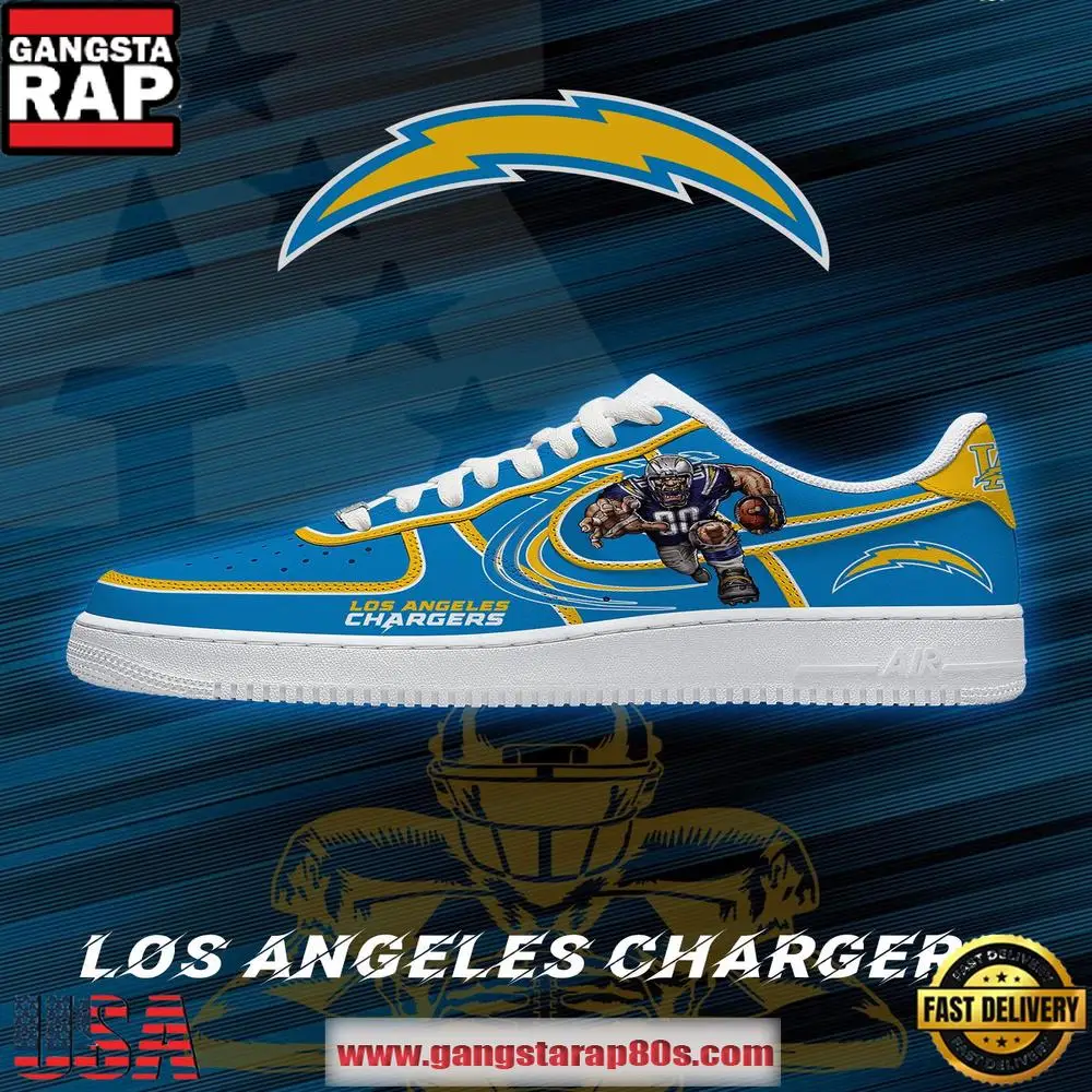 LAC Football NFL Team Logo Air Force 1 Sneakers Shoes Sneakers