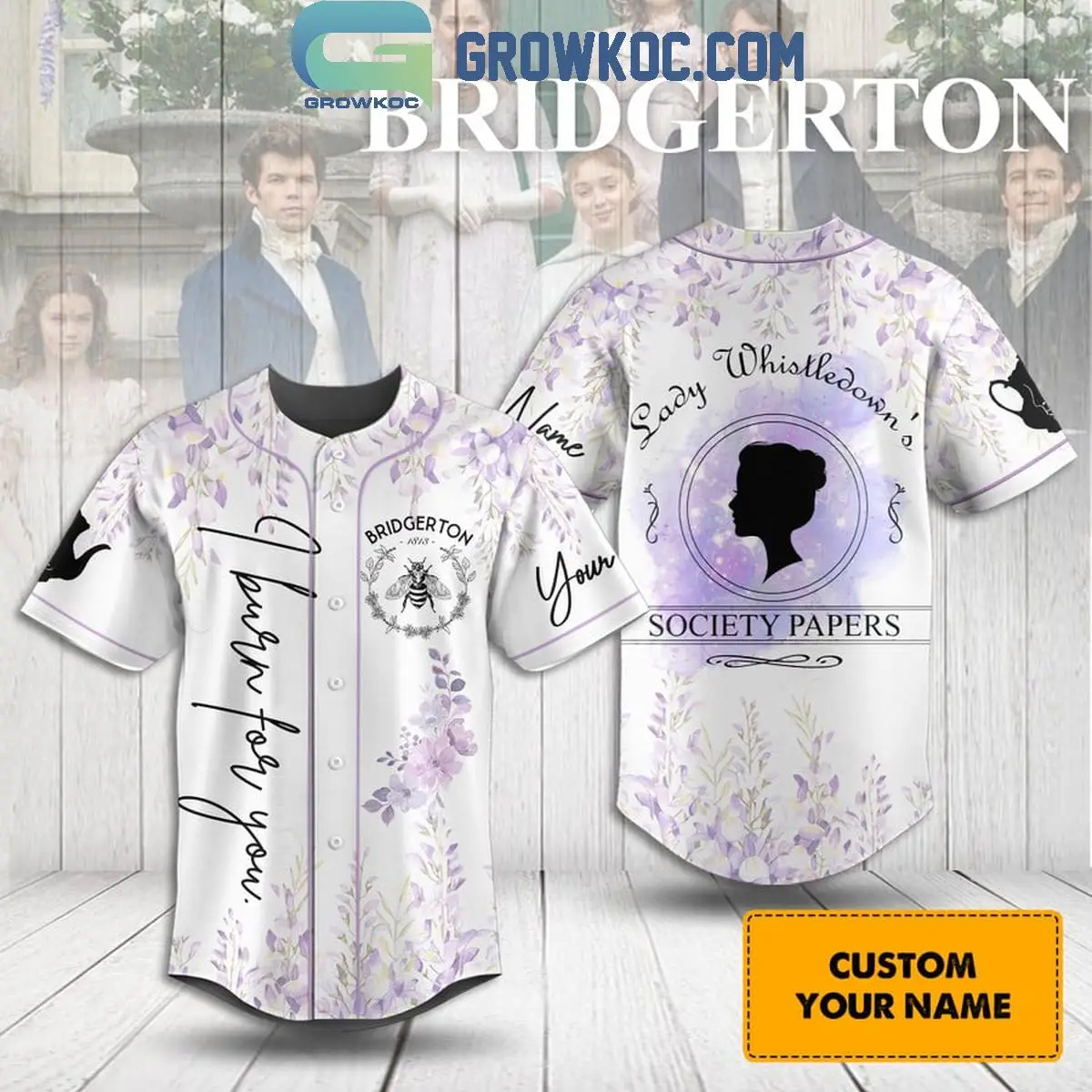 Lady Whistledown's Society Papers Bridgerton Series Personalized Baseball Jersey