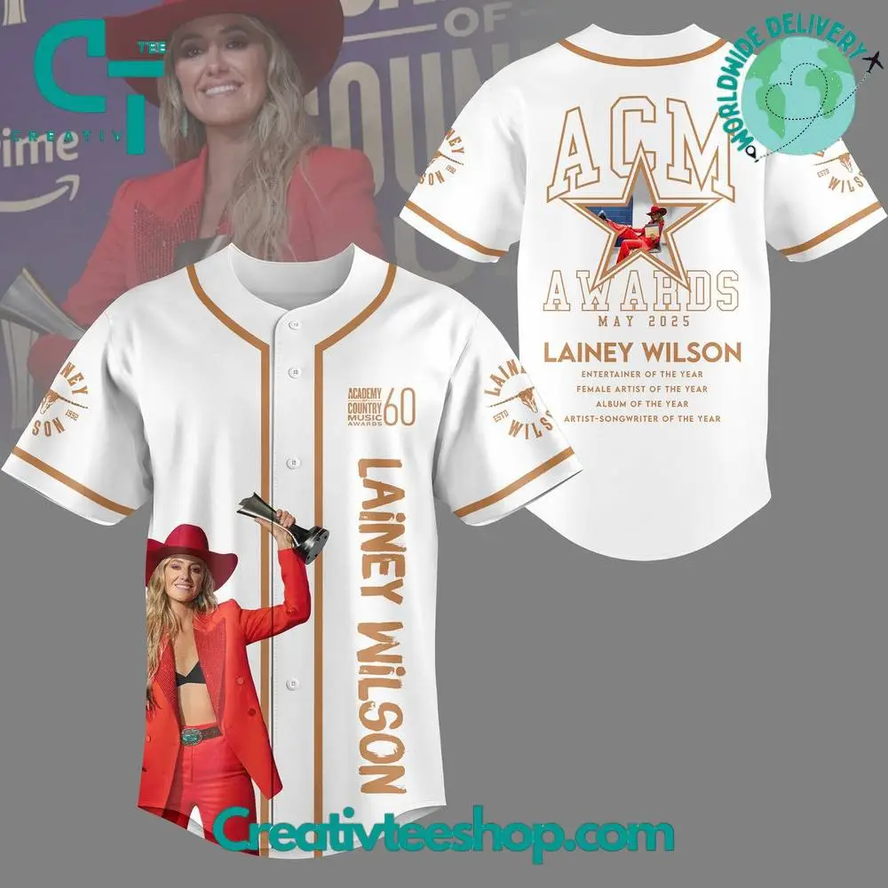 Lainey Wilson Acm Award Special Baseball Jersey