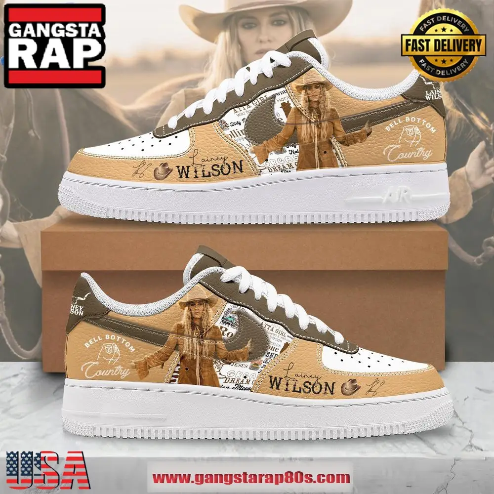 Lainey Wilson Bell Bottom Country Air Force 1 Running Sneakers Shoes