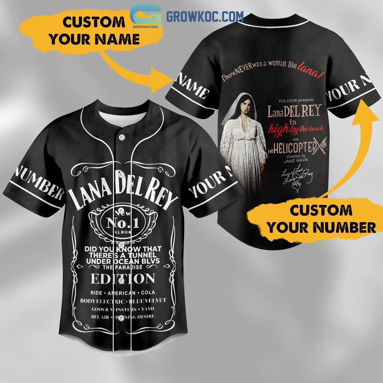 Lana Del Rey In High By The Beach With Mr Helicopter Personalized Baseball Jersey
