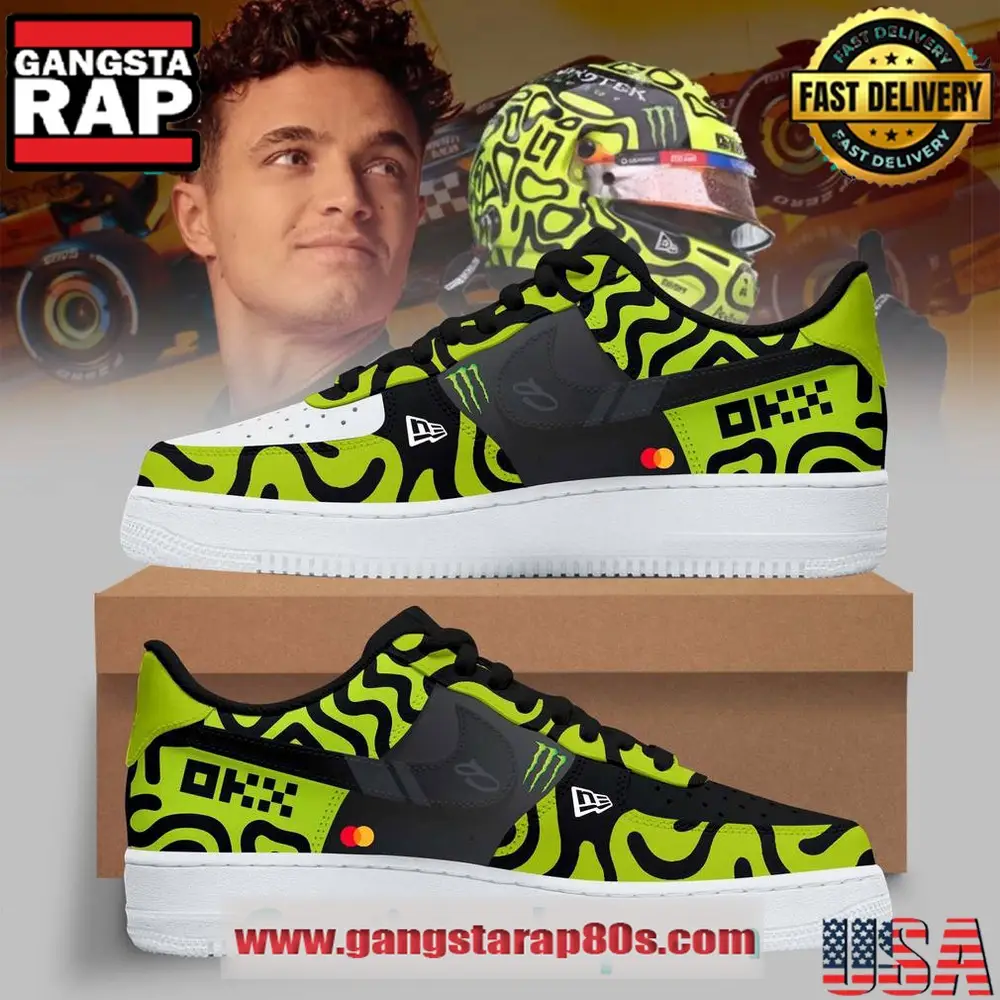 Lando Norris McLaren 2025 F1 World Champions Special Air Force 1 Running Sneakers Shoes