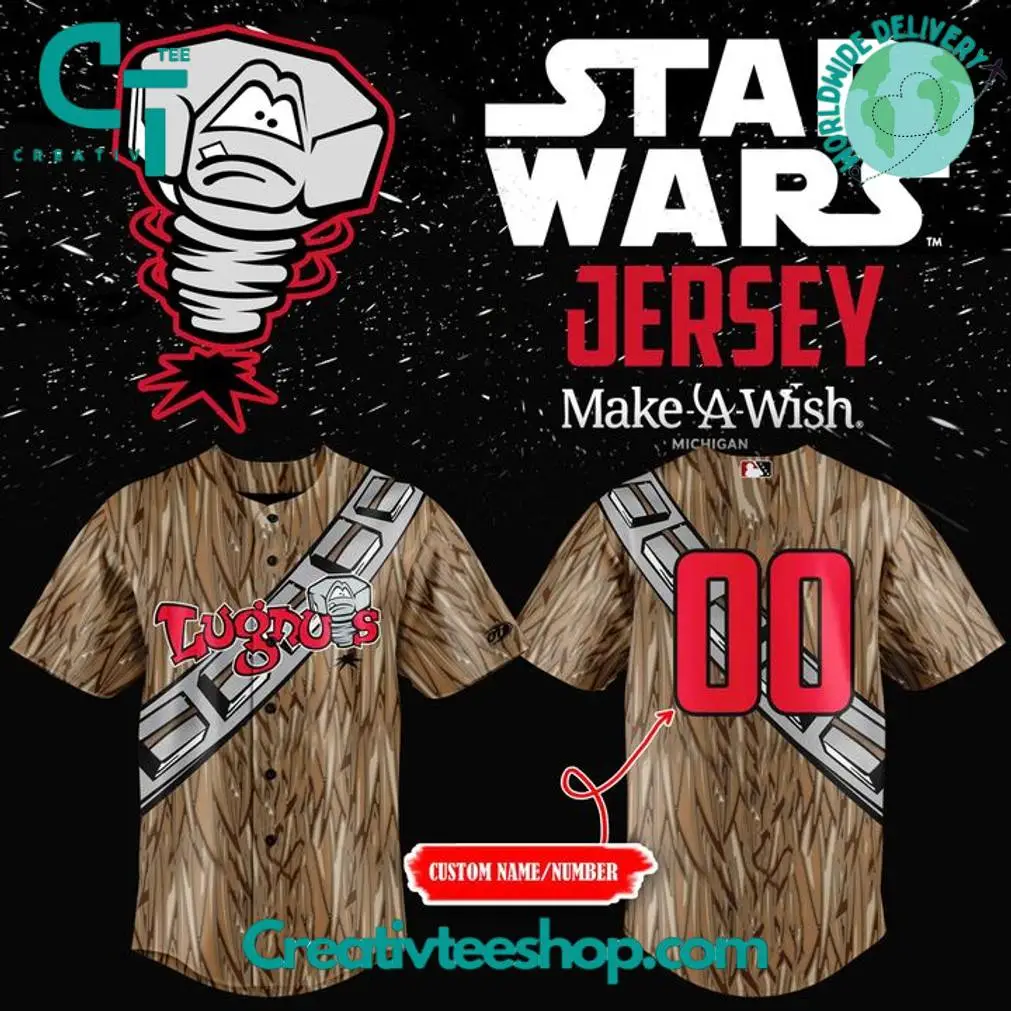 Lansing Lugnuts X 2025 Star Wars Night Make A Wish Special Baseball Jersey