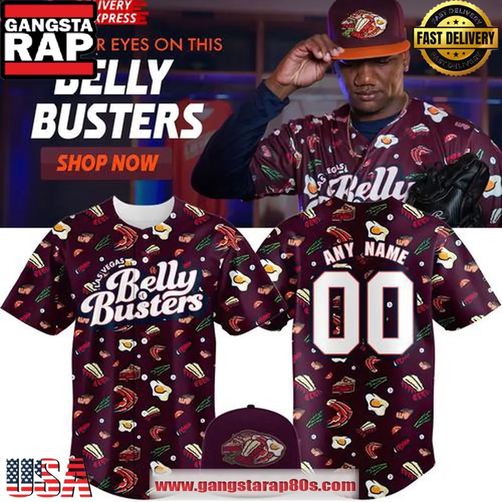 Las Vegas Aviators x Belly Busters 2025 Custom Baseball Jersey Shirt