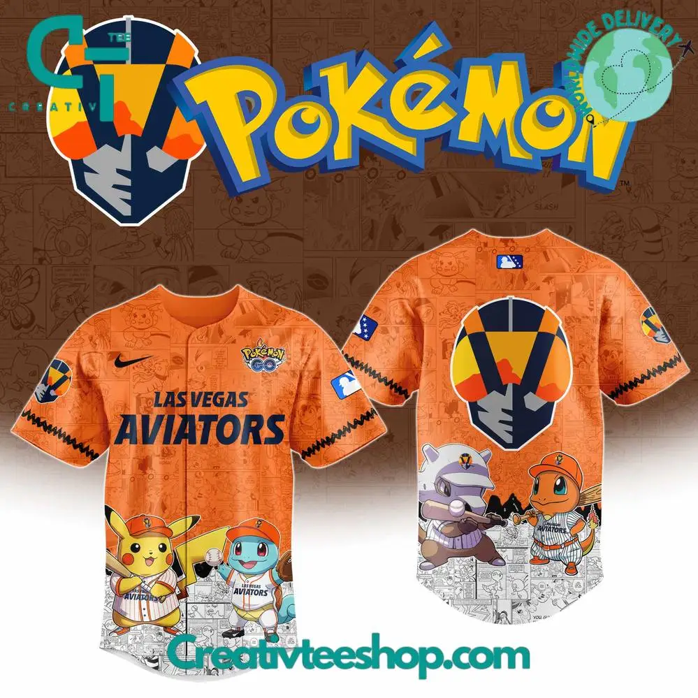 Las Vegas Aviators X Pokemon Go Special Baseball Jersey