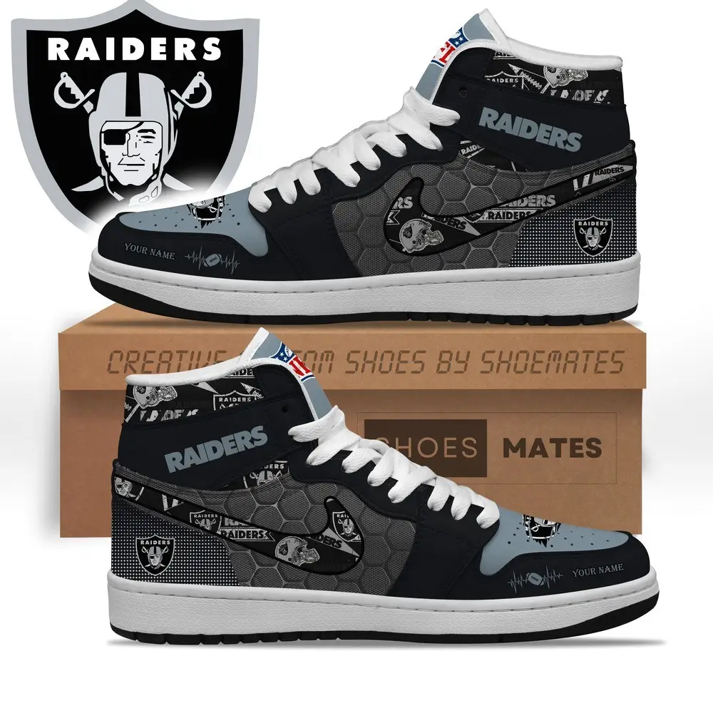 Las Vegas Raiders AJ1 High Top Shoes
