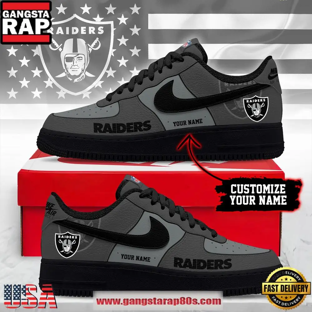 Las Vegas Raiders New 2026 Version NFL Custom Air Force 1 Running Sneakers Shoes