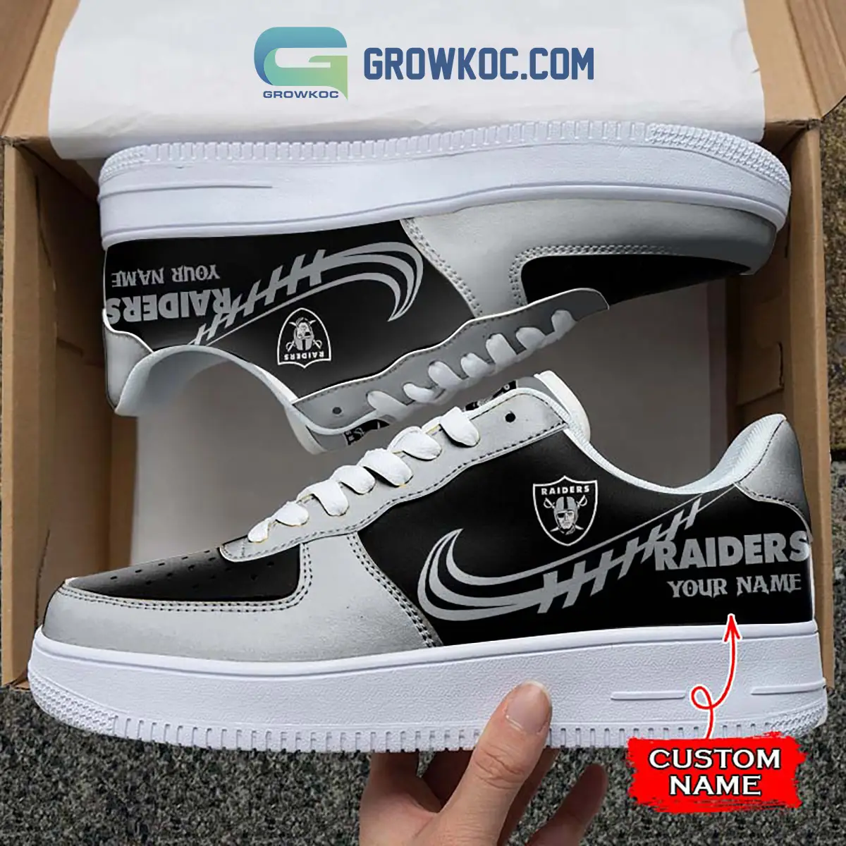 Las Vegas Raiders Personalized Air Force 1 Sneaker Shoes